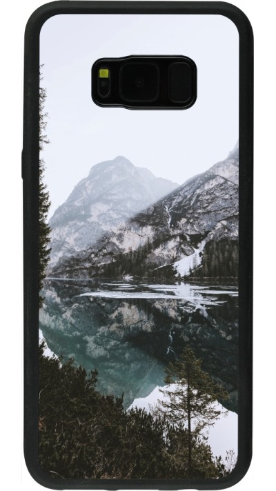 Samsung Galaxy S8+ Case Hülle - Silikon schwarz Winter 22 snowy mountain and lake