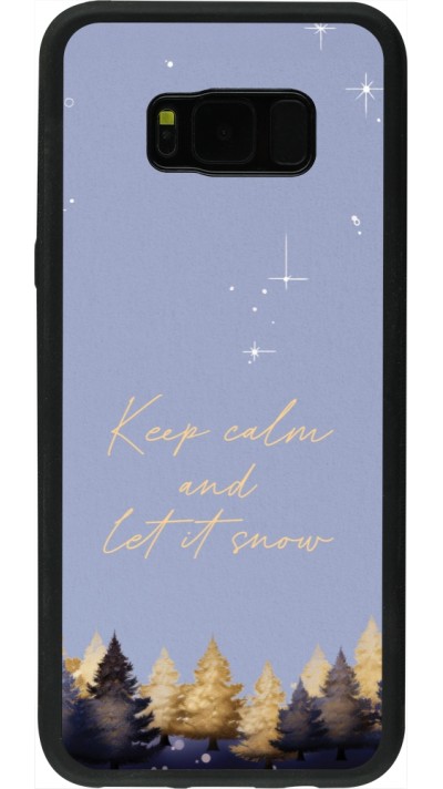 Samsung Galaxy S8+ Case Hülle - Silikon schwarz Winter 25 Winter illustration of trees