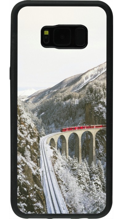 Samsung Galaxy S8+ Case Hülle - Silikon schwarz Winter 25 Winter polar express