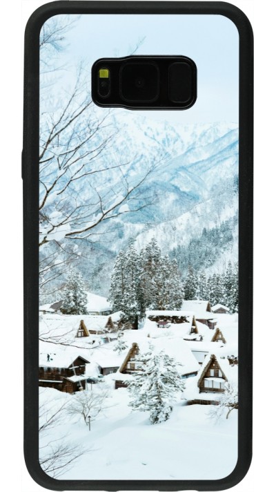 Samsung Galaxy S8+ Case Hülle - Silikon schwarz Winter 25 Winter snowy landscape