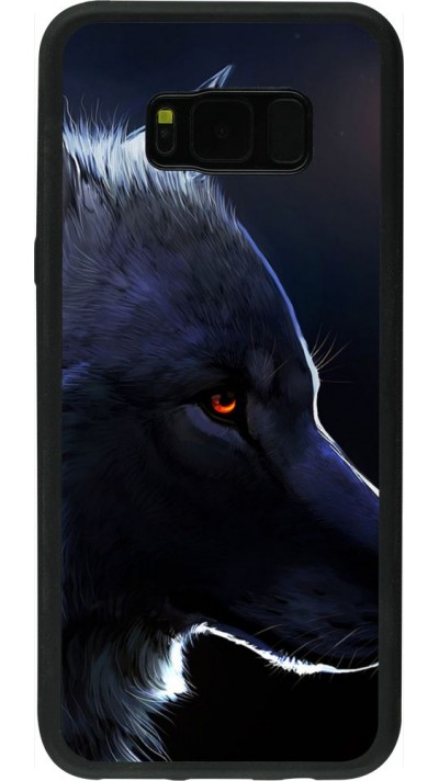 Coque Samsung Galaxy S8+ - Silicone rigide noir Wolf Shape