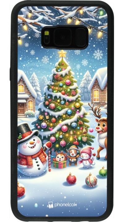 Samsung Galaxy S8+ Case Hülle - Silikon schwarz Weihnachten 2023 Schneemann und Tannenbaum Samsung Galaxy S8+ Case Hülle - Silikon schwarz Weihnachten 2023 Schneemann und Tannenbaum