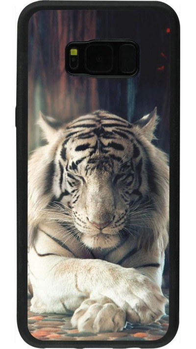 Coque Samsung Galaxy S8+ - Silicone rigide noir Zen Tiger