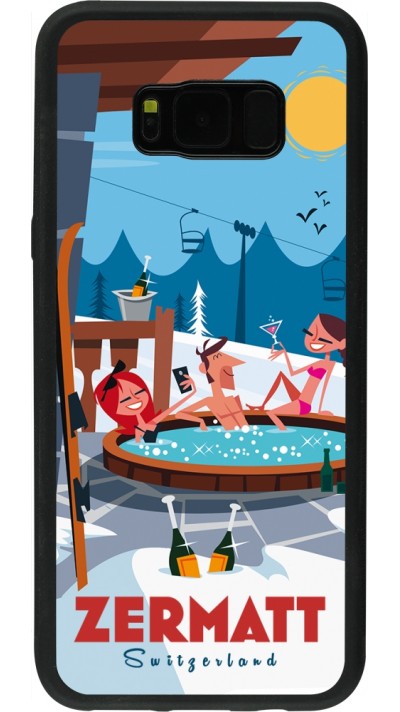 Samsung Galaxy S8+ Case Hülle - Silikon schwarz Zermatt Mountain Jacuzzi