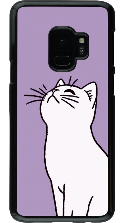 Samsung Galaxy S9 Case Hülle - Chat auf lila Hintergrund