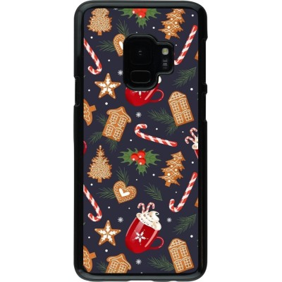 Samsung Galaxy S9 Case Hülle - Christmas 25 Pattern Gingerbread House