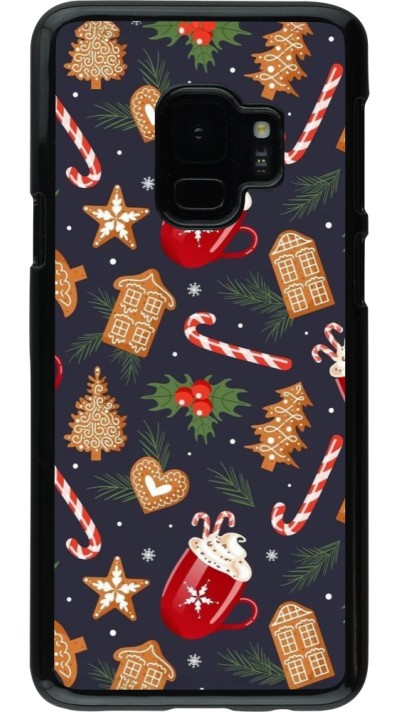 Samsung Galaxy S9 Case Hülle - Christmas 25 Pattern Gingerbread House