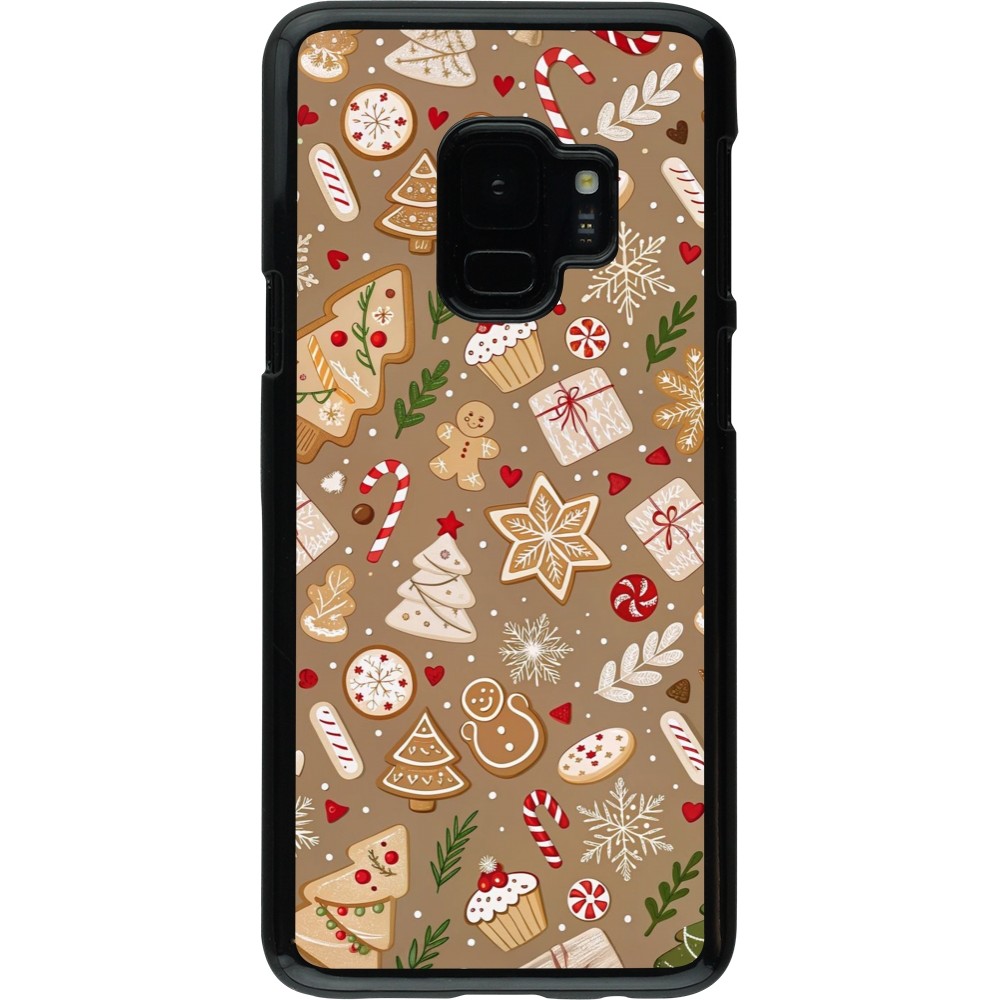 Samsung Galaxy S9 Case Hülle - Christmas 25 Pattern Ginger Cookie