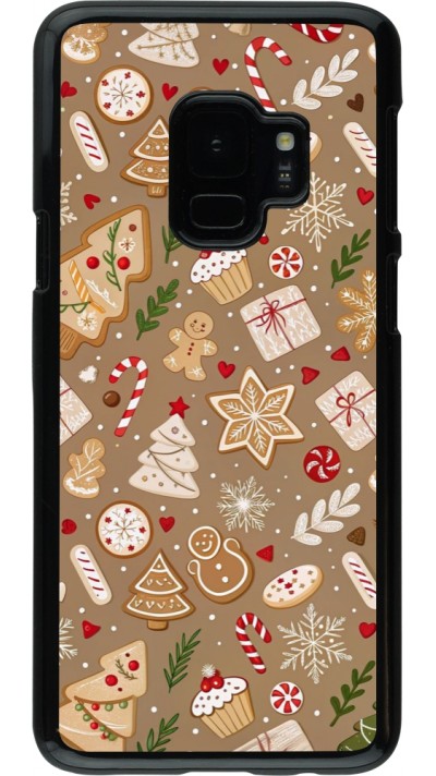 Samsung Galaxy S9 Case Hülle - Christmas 25 Pattern Ginger Cookie