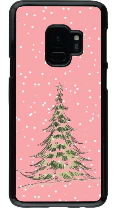 Samsung Galaxy S9 Case Hülle - Christmas 25 Pink Tree