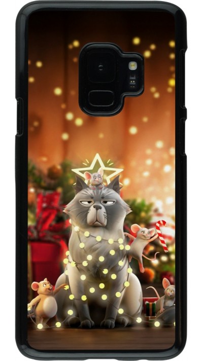 Samsung Galaxy S9 Case Hülle - Christmas 25 Xmas Cat
