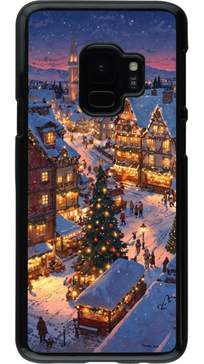 Samsung Galaxy S9 Case Hülle - Christmas 25 Xmas Village