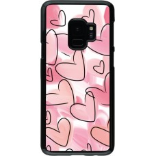 Samsung Galaxy S9 Case Hülle - Easter 2023 pink hearts