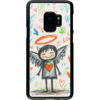 Samsung Galaxy S9 Case Hülle - Little Angel Sketch Love