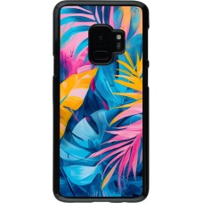 Samsung Galaxy S9 Case Hülle - Palms Blue
