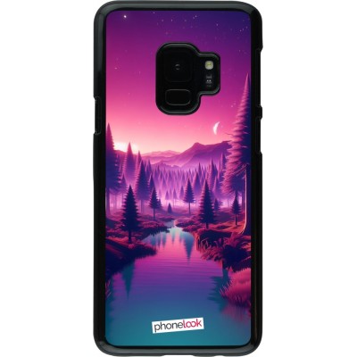 Samsung Galaxy S9 Case Hülle - Lila-rosa Landschaft