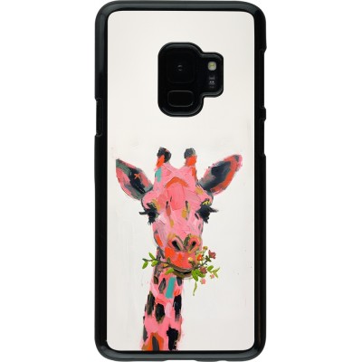 Samsung Galaxy S9 Case Hülle - Pink Girafe Paint