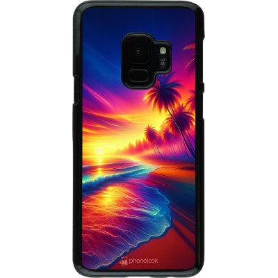 Samsung Galaxy S9 Case Hülle - Strand Sonnenuntergang auffällig
