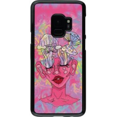 Samsung Galaxy S9 Case Hülle - Psychedelic pink mushroom