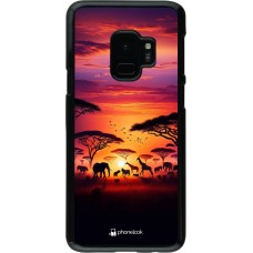 Samsung Galaxy S9 Case Hülle - Safari Sonnenuntergang Wildtiere