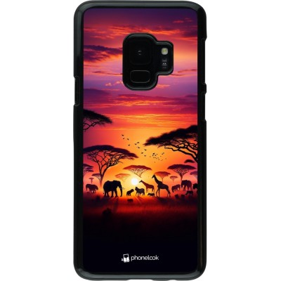 Samsung Galaxy S9 Case Hülle - Safari Sonnenuntergang Wildtiere