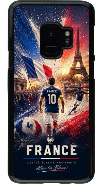 Samsung Galaxy S9 Case Hülle - Fussball Frankreich splash 2026