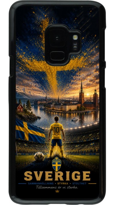Samsung Galaxy S9 Case Hülle - Fussball Schweden splash 2026