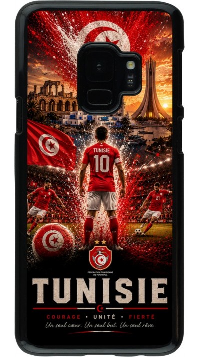Samsung Galaxy S9 Case Hülle - Fussball Tunesien splash 2026