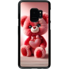 Samsung Galaxy S9 Case Hülle - Valentin 2024 Rosaroter Teddybär