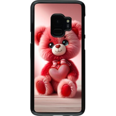 Samsung Galaxy S9 Case Hülle - Valentin 2024 Rosaroter Teddybär