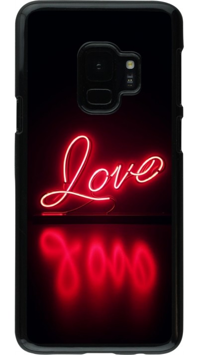 Samsung Galaxy S9 Case Hülle - Valentine 2025 Neon Liebe