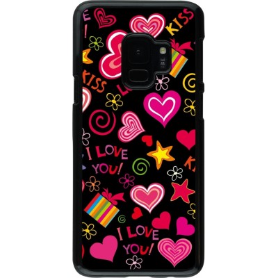 Samsung Galaxy S9 Case Hülle - Valentine 2023 love symbols