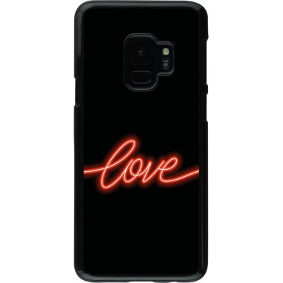 Samsung Galaxy S9 Case Hülle - Valentine 2023 neon love
