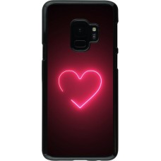 Samsung Galaxy S9 Case Hülle - Valentine 2023 single neon heart
