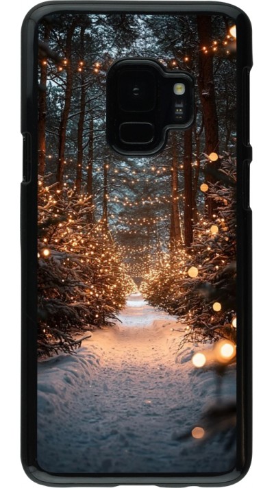 Samsung Galaxy S9 Case Hülle - Winter 25 Winter snowy road
