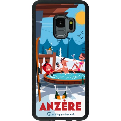 Samsung Galaxy S9 Case Hülle - Silikon schwarz Anzère Mountain Jacuzzi