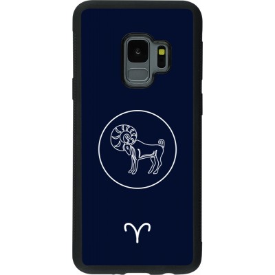 Samsung Galaxy S9 Case Hülle - Silikon schwarz Astrologie Widder