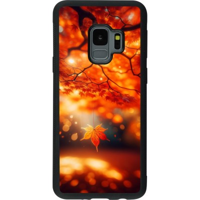 Samsung Galaxy S9 Case Hülle - Silikon schwarz Herbst Magisch Orange
