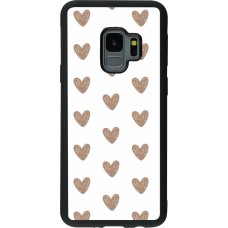 Samsung Galaxy S9 Case Hülle - Silikon schwarz Autumn 2024 brown hearts
