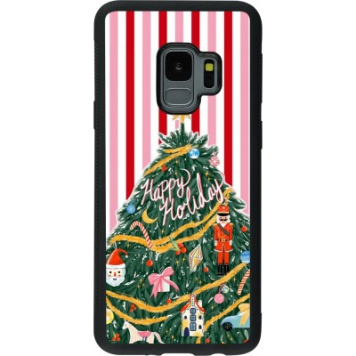 Samsung Galaxy S9 Case Hülle - Silikon schwarz Christmas 25 Happy Holiday