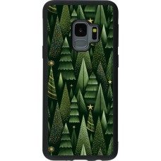 Samsung Galaxy S9 Case Hülle - Silikon schwarz Christmas 25 Pattern Xmas Tree