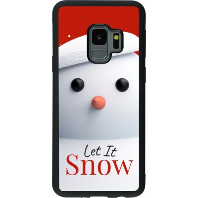 Samsung Galaxy S9 Case Hülle - Silikon schwarz Christmas 25 Xmas Snowman
