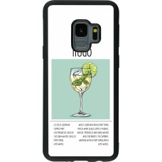 Samsung Galaxy S9 Case Hülle - Silikon schwarz Cocktail Rezept Hugo