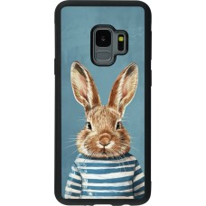 Samsung Galaxy S9 Case Hülle - Silikon schwarz Easter 2026 Rabbit navy