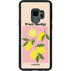 Samsung Galaxy S9 Case Hülle - Silikon schwarz Fruit market lemons 2026