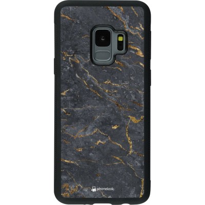 Hülle Samsung Galaxy S9 - Silikon schwarz Grey Gold Marble