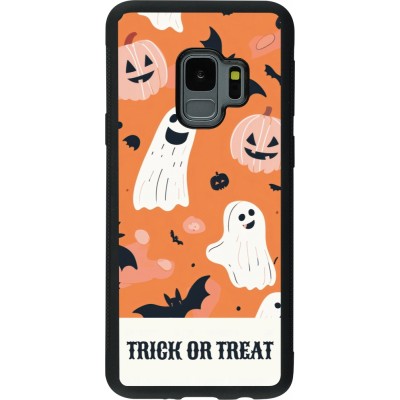 Samsung Galaxy S9 Case Hülle - Silikon schwarz Halloween 2025 Trick treat