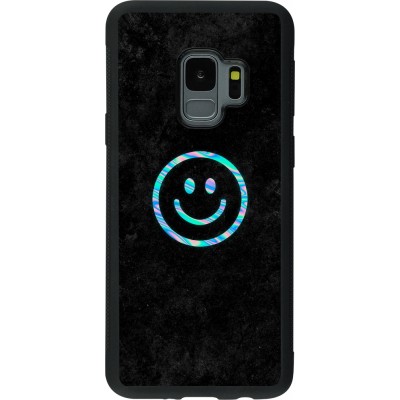 Samsung Galaxy S9 Case Hülle - Silikon schwarz Happy smiley irisirt