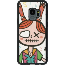 Samsung Galaxy S9 Case Hülle - Silikon schwarz Little Girl Sketch