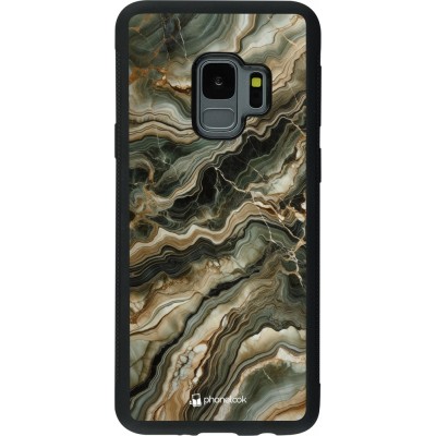 Samsung Galaxy S9 Case Hülle - Silikon schwarz Oliv Marmor